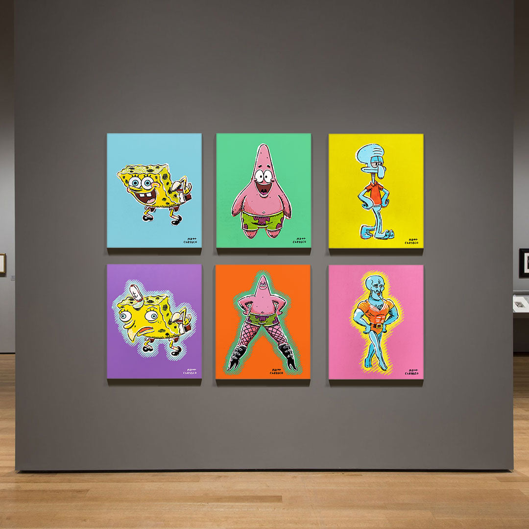 6 SpongeBob Paintings – Matt Chessco
